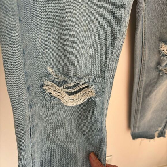 Free People We the Free women light wash distressed button fly skinny jeans 25! - Picture 9 of 16